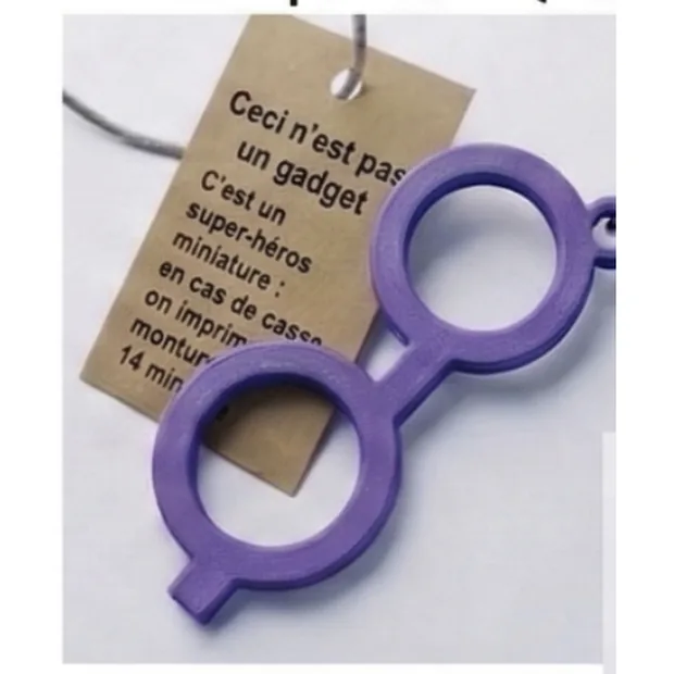 Porte-clefs lunettes imprimé en 3D